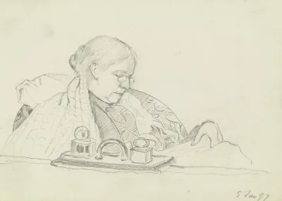 Luise Scholderer Schreibend