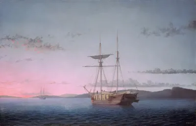 Lumber Schooners At Evening On Penobscot Bay
