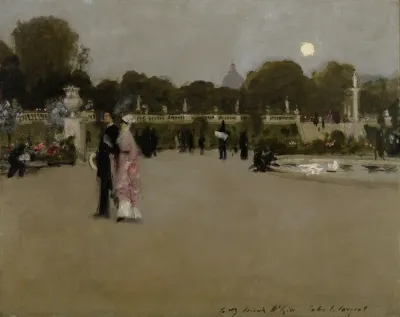 Luxembourg Gardens At Twilight