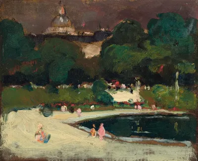 Luxembourg Gardens Stormy Sky