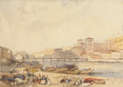 Lyons From Quayside On The Rhone