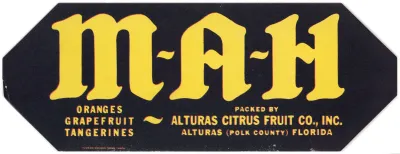 M A H Citrus Label