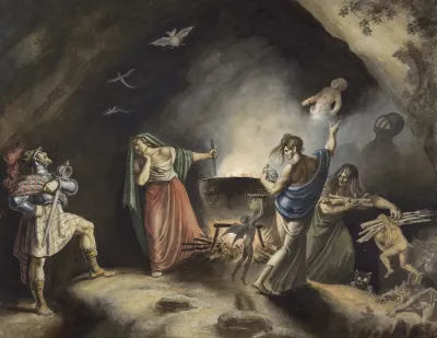 Macbeth Iv 1 Macbeth In Witches Cave
