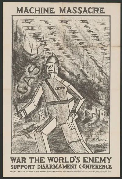 Machine Massacre War The Worlds Enemy Support Disarmament Conference