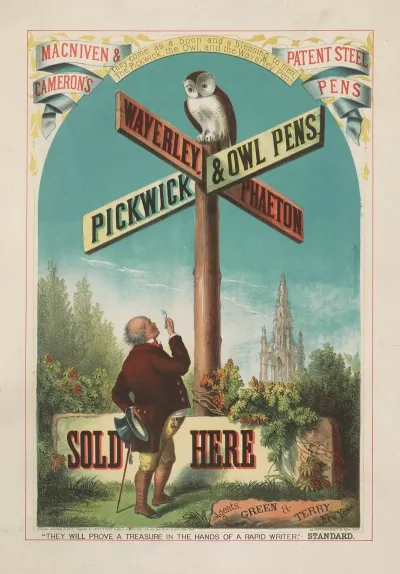 Macniven Camerons Patent Steel Pens They Come As A Boon And A Blessing To Men The Pickwick The Owl And The Waverley Pen