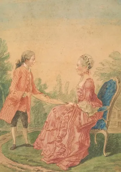 Madame De Larminat And Her Son