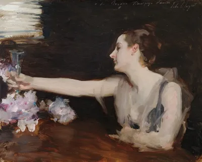 Madame Gautreau Drinking A Toast