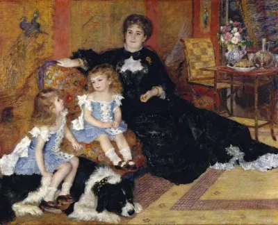 Madame Georges Charpentier Marguerite Louise Lemonnier 1848 1904 And Her Children Georgette Berthe 1872 1945 And Paul Emile Charles 1875 1895
