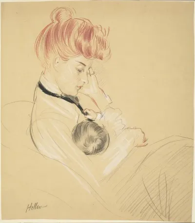 Madame Helleu Cradling Paulette In Her Arms