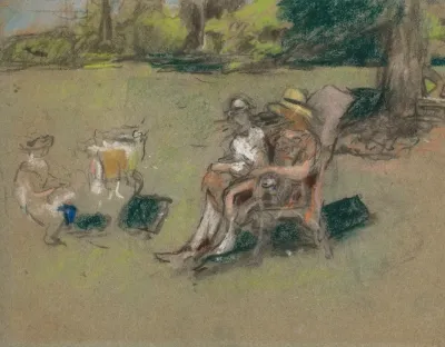 Madame Henri Kapferer Et Ses Enfants