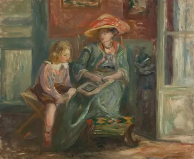 Madame Paul Valery Et Son Fils Claude