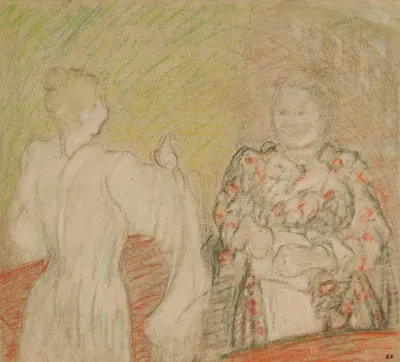 Madame Vuillard Conversant Avec Une Jeune Fille