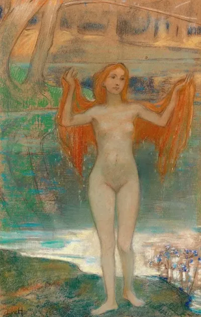 Madchen Am Seeufer