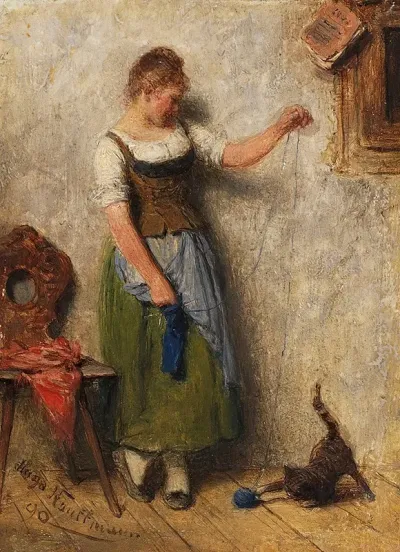 Madchen Mit Katze