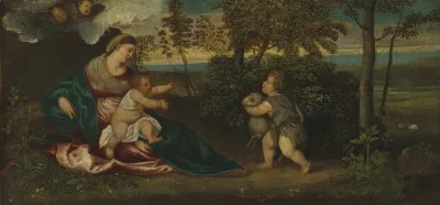 Madonna And Child And The Infant Saint John In A Landscape