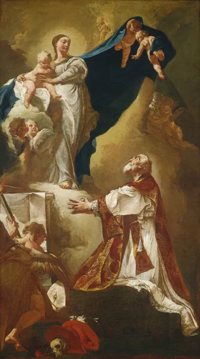 Madonna And Child Appearing To Saint Philip Neri