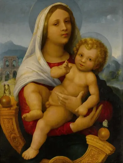 Madonna And Child In A Landscape 5