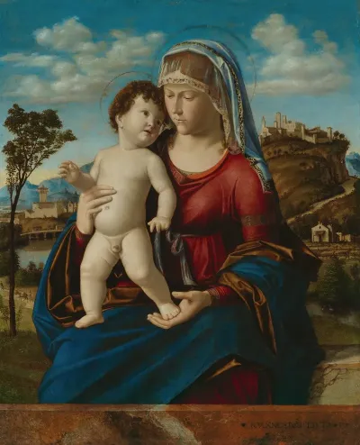 Madonna And Child In A Landscape