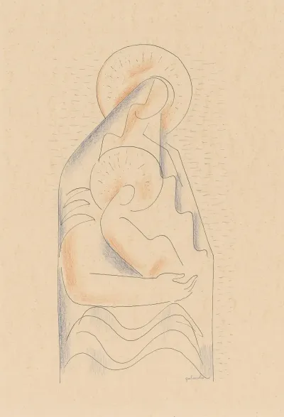 Madonna And Child In Her Lap