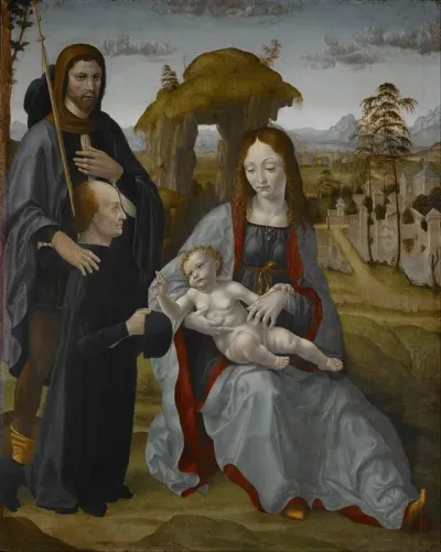 Madonna And Child With Saint And A Donor