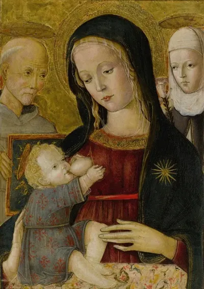 Madonna And Child With Saint Bernardino And Saint Catherine Of Siena