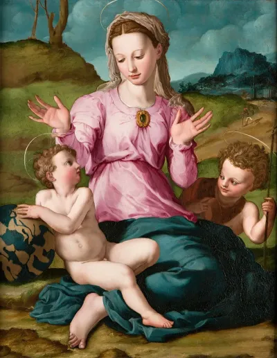 Madonna And Child With Saint John The Baptist 3