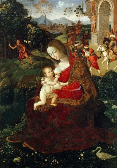 Madonna And Child With Saint John The Baptist 4