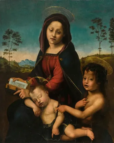 Madonna And Child With Saint John The Baptist