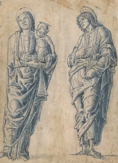 Madonna And Child With Saint John The Evangelist