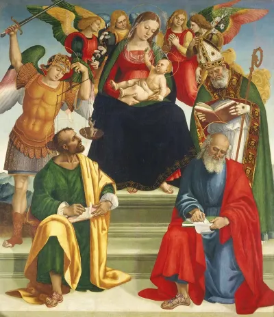 Madonna And Child With Saints And Angels