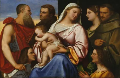 Madonna And Child With Saints And Donors