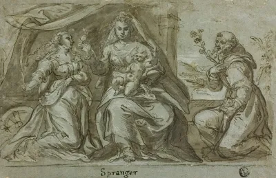 Madonna And Child With Saints Catherine And Dominic