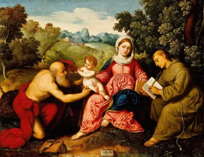 Madonna And Child With Saints Jerome And Francis