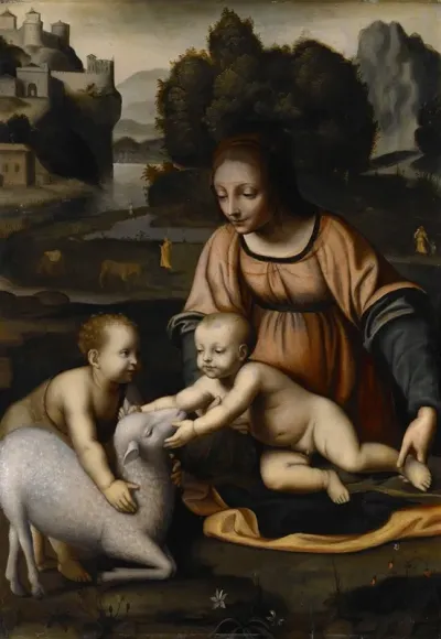 Madonna And Child With St John The Baptist And The Lamb