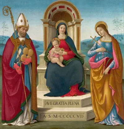 Madonna And Child With St Justus Of Volterra And St Margaret Of Antioch