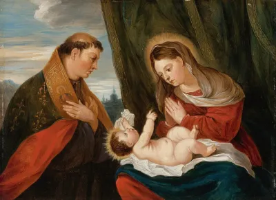 Madonna And Child With St Ludwig Of Toulouse