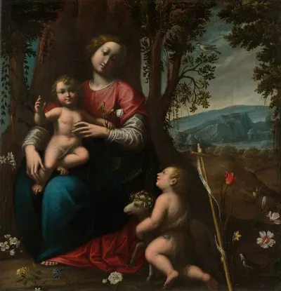 Madonna And Child With The Infant Saint John The Baptist 12