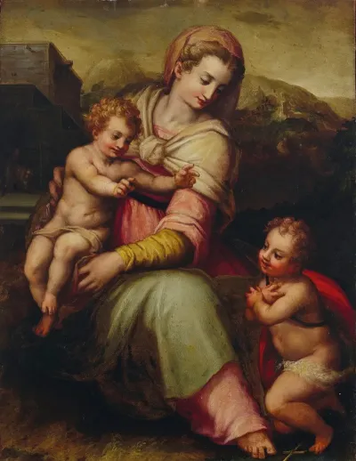 Madonna And Child With The Infant Saint John The Baptist 16