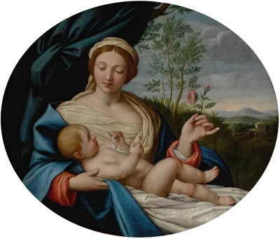 Madonna And Child With The Rose