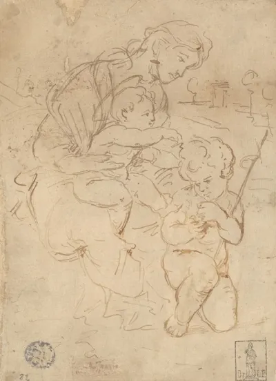 Madonna And Child With The Young Saint John The Baptist 4