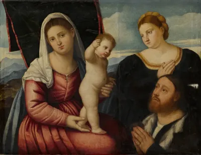 Madonna And Child With Two Donors 2