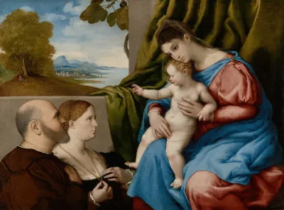 Madonna And Child With Two Donors