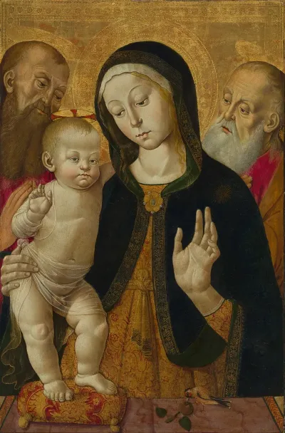 Madonna And Child With Two Hermit Saints