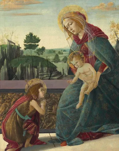 Madonna And Child With Young Saint John The Baptist