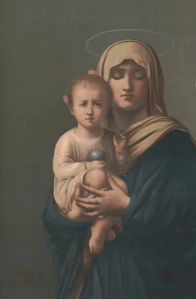 Madonna And Jesus Holding The World