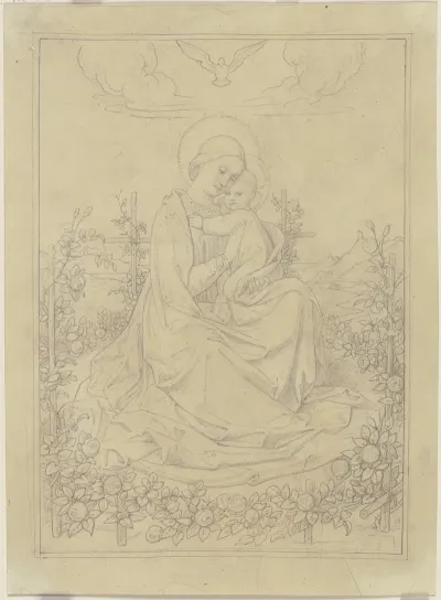 Madonna In The Rose Garden