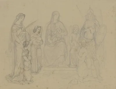 Madonna Mit Dem Heiligen Georg Der Heiligen Agnes Sowie Einem Stifter Und Dessen Frau Vermutlich Aus Der Fellnerschen Familie