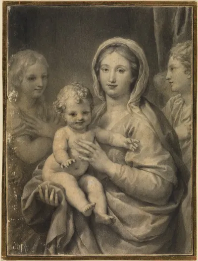 Madonna Mit Dem Kind Und Zwei Engel