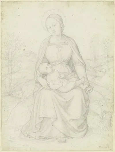 Madonna Mit Dem Kinde Auf Dem Schos