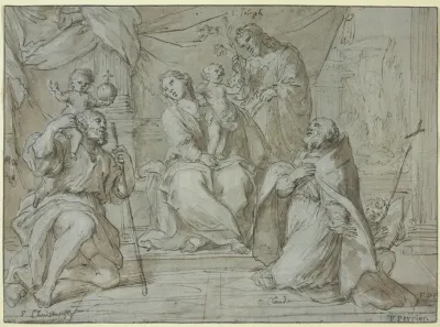 Madonna Mit Den Heiligen Christophorus Joseph Und Claudius